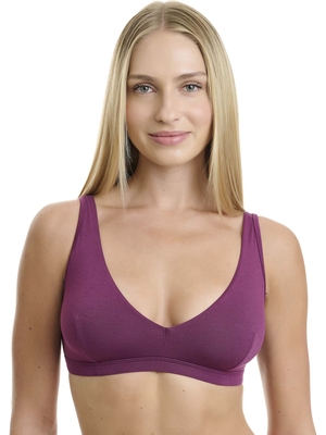 Bamboo wireless triangle bra with removable pads