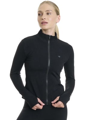 Light warm running jacket with brushed inner layer