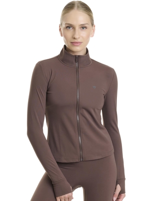 Light warm running jacket with brushed inner layer